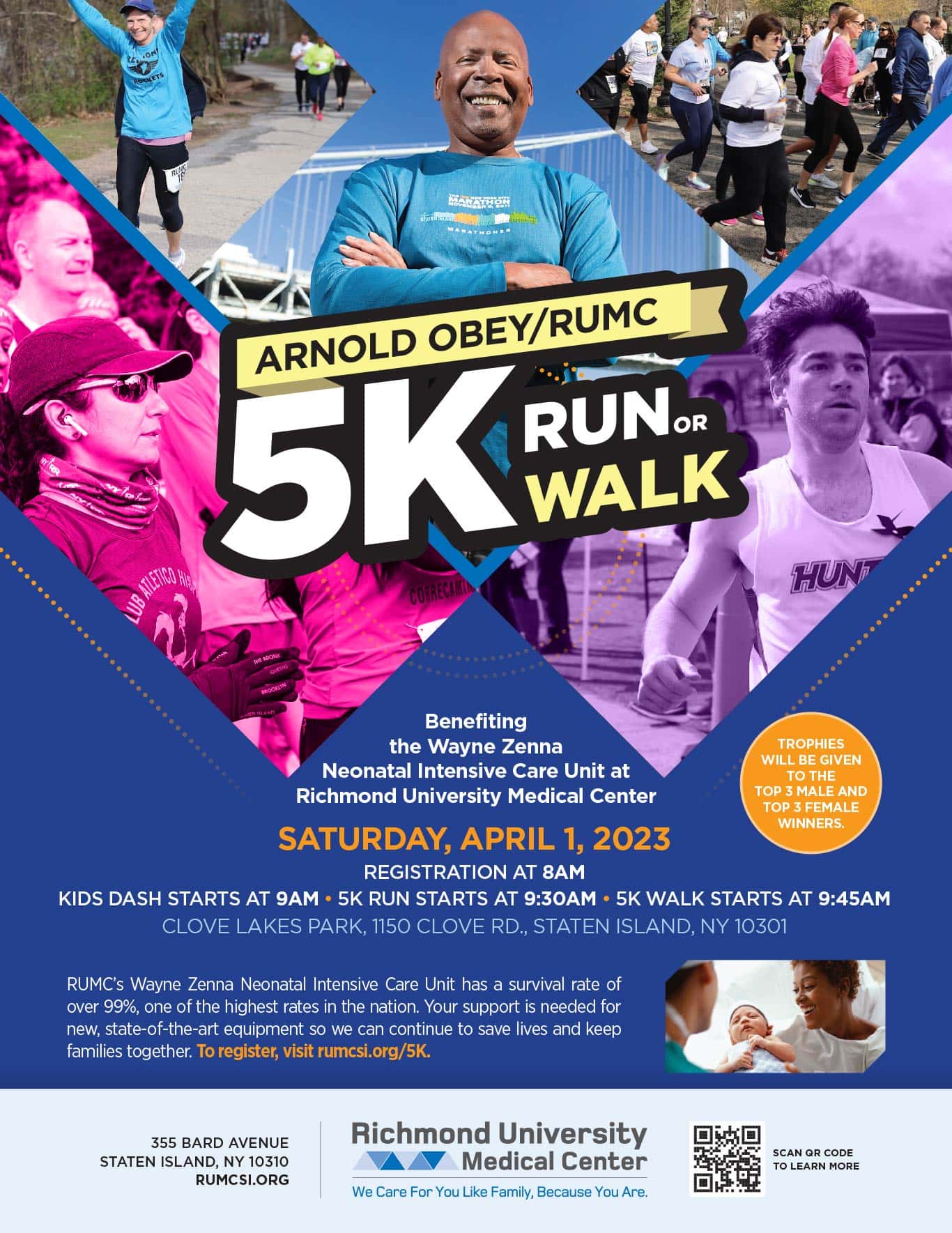 Arnold Obey/RUMC 5K Run or Walk - Richmond University Medical Center