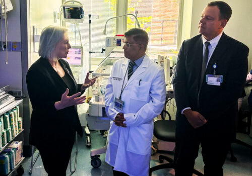 Sen. Kirsten Gillibrand Tours RUMC NICU, Provides $2 Million in Federal Support for Unit Expansion